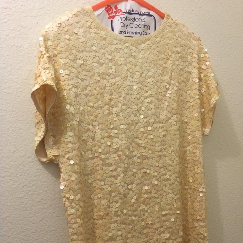 Sequin ivory top